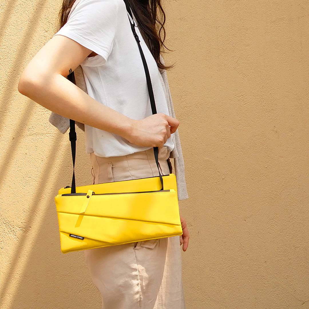 LIGHT Multipurpose Shoulder Bag - Yellow great travel fashion for those snapshots and shot and shares.