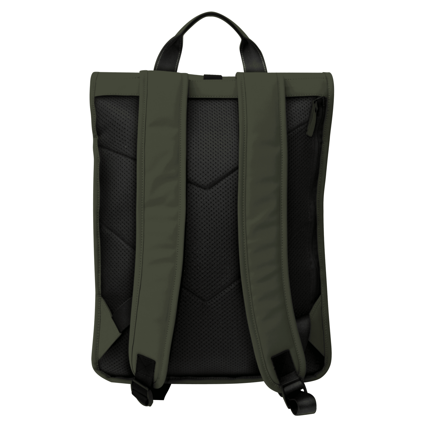 Urban Forest LIGHT series Backpack - Pine Green - back profile with breathable mesh material