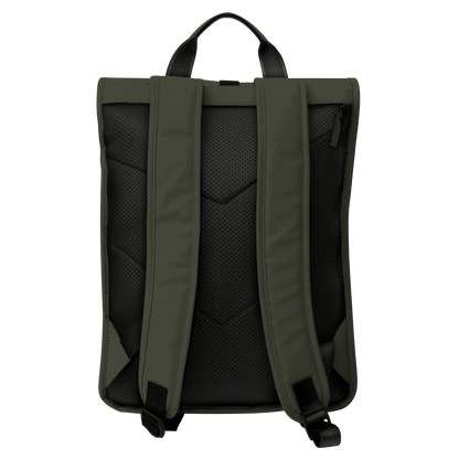 Urban Forest LIGHT series Backpack - Pine Green - back profile with breathable mesh material