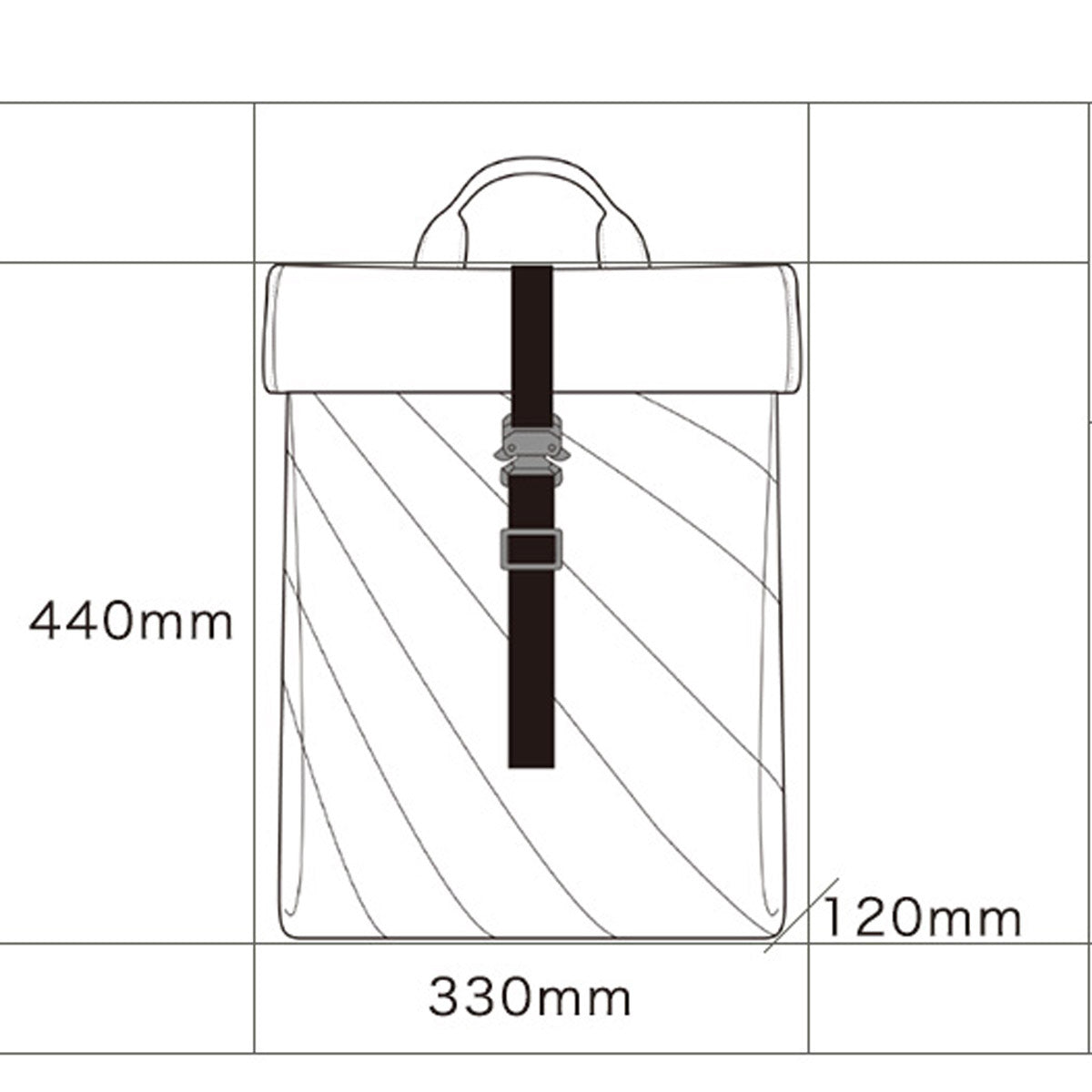 Urban Forest LIGHT series fashionable Laptop backpack dimension
