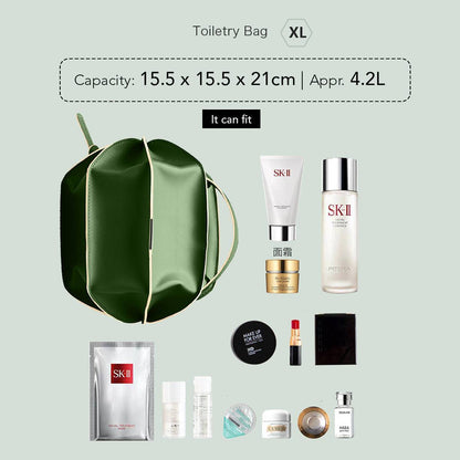 Urban Forest CACTUS series Toiletry bag - Moss Green - Extra Large capacity. 