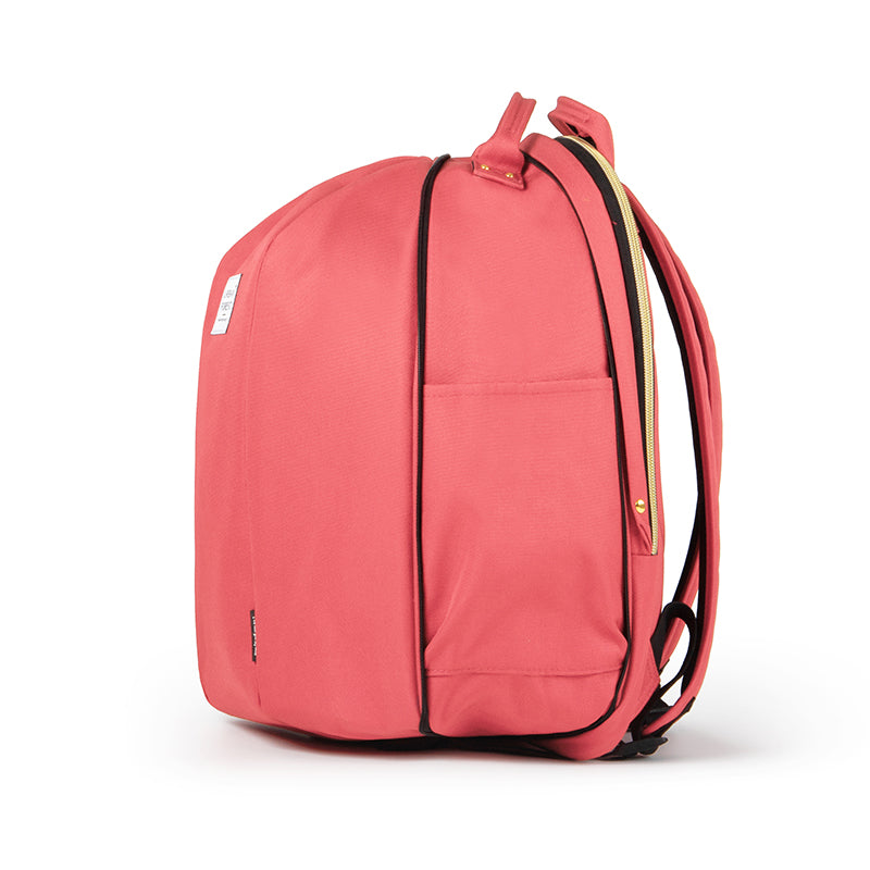 Urban Forest BEETLE Expandable Backpack - Flamingo - side view after expand