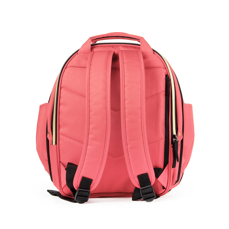 Urban Forest BEETLE Expandable Backpack - Flamingo - back view after expand