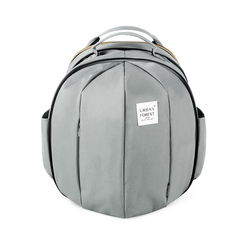 BEETLE Expandable Backpack - Fog Grey - front view after expand