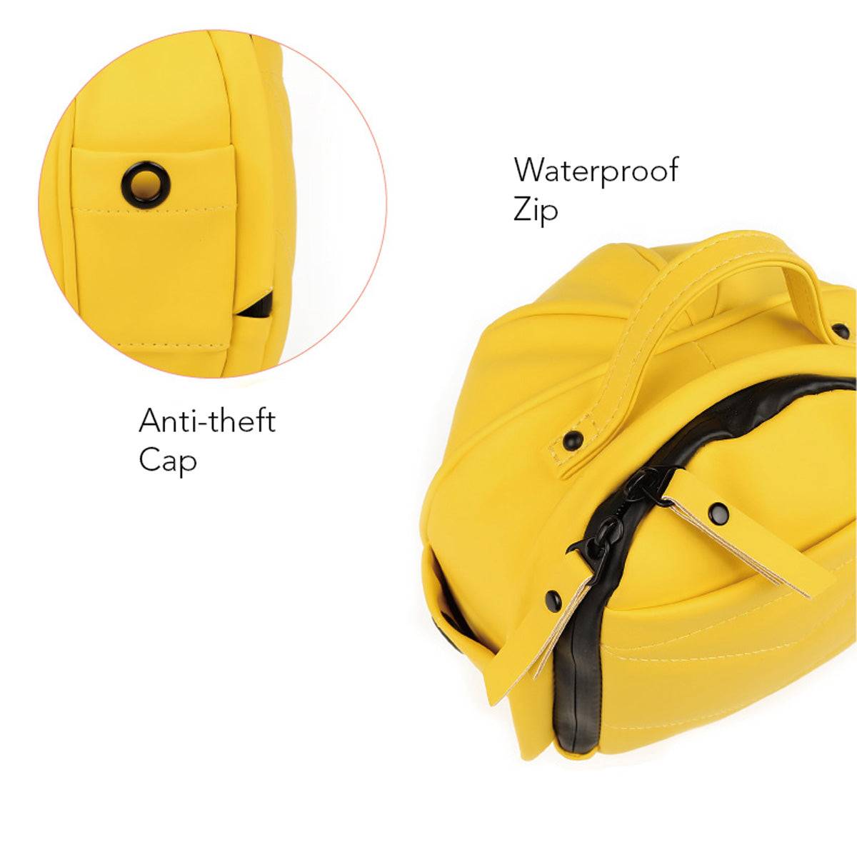 Urban Forest Beetle series Mini Should Bags has anti theft cap and waterproof zip.