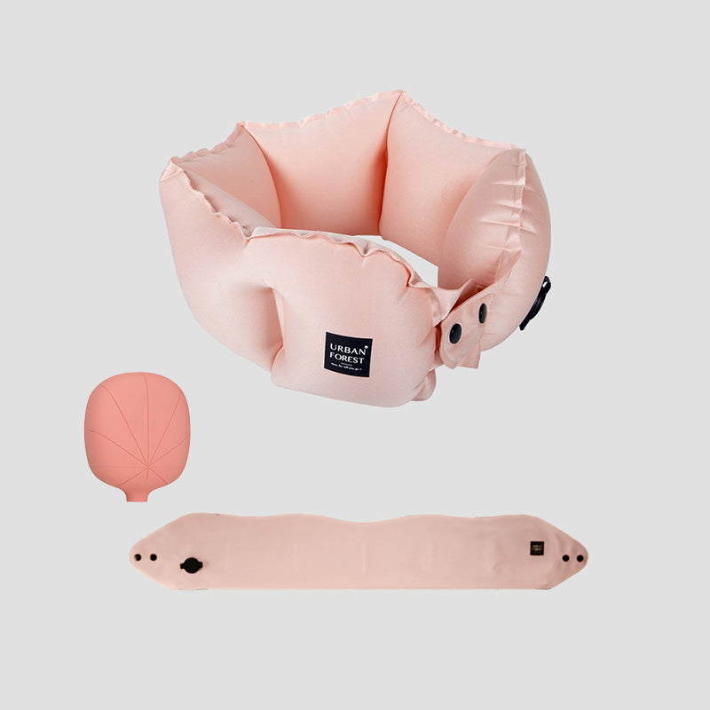 TREE Inflatable Pocket Neck Pillow - Pink - L